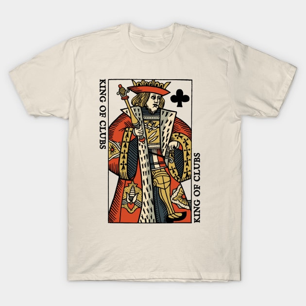 Classic Original Standard Character of Playing Card King of Clubs T-Shirt by KewaleeTee